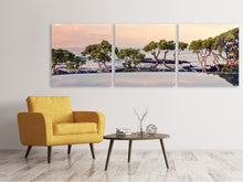 Laden Sie das Bild in den Galerie-Viewer, Panorama Leinwandbild 3-teilig Die Landschaft am Meer