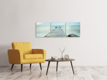 Laden Sie das Bild in den Galerie-Viewer, Panorama Leinwandbild 3-teilig Ein Platz der Stille