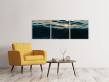 Laden Sie das Bild in den Galerie-Viewer, Panorama Leinwandbild 3-teilig Die Wasseroberfläche