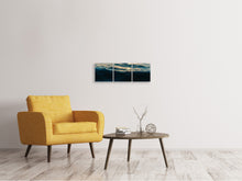 Laden Sie das Bild in den Galerie-Viewer, Panorama Leinwandbild 3-teilig Die Wasseroberfläche