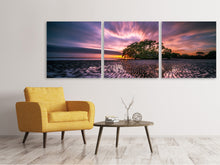 Laden Sie das Bild in den Galerie-Viewer, Panorama Leinwandbild 3-teilig Faszinierende Landschaft am Meer