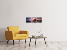 Laden Sie das Bild in den Galerie-Viewer, Panorama Leinwandbild 3-teilig Faszinierende Landschaft am Meer