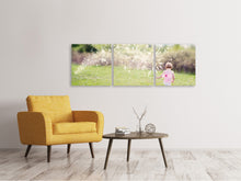 Laden Sie das Bild in den Galerie-Viewer, Panorama Leinwandbild 3-teilig Kleine Fee