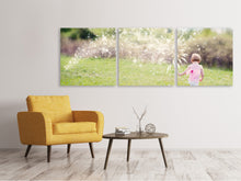 Laden Sie das Bild in den Galerie-Viewer, Panorama Leinwandbild 3-teilig Kleine Fee