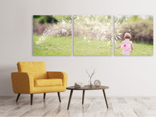 Laden Sie das Bild in den Galerie-Viewer, Panorama Leinwandbild 3-teilig Kleine Fee