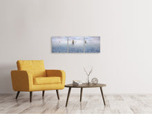 Laden Sie das Bild in den Galerie-Viewer, Panorama Leinwandbild 3-teilig Piratenschiffe