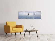 Laden Sie das Bild in den Galerie-Viewer, Panorama Leinwandbild 3-teilig Piratenschiffe