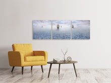 Laden Sie das Bild in den Galerie-Viewer, Panorama Leinwandbild 3-teilig Piratenschiffe
