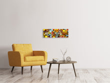 Laden Sie das Bild in den Galerie-Viewer, Panorama Leinwandbild 3-teilig Glaskugeln