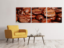 Laden Sie das Bild in den Galerie-Viewer, Panorama Leinwandbild 3-teilig Riesen Kaffeebohnen