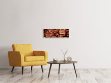 Laden Sie das Bild in den Galerie-Viewer, Panorama Leinwandbild 3-teilig Riesen Kaffeebohnen