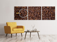 Laden Sie das Bild in den Galerie-Viewer, Panorama Leinwandbild 3-teilig Alles Kaffeebohnen