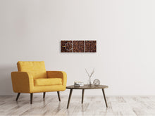 Laden Sie das Bild in den Galerie-Viewer, Panorama Leinwandbild 3-teilig Alles Kaffeebohnen