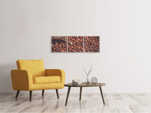 Laden Sie das Bild in den Galerie-Viewer, Panorama Leinwandbild 3-teilig Viele Kaffeebohnen