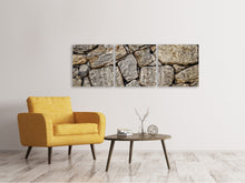Laden Sie das Bild in den Galerie-Viewer, Panorama Leinwandbild 3-teilig Riesen Steine