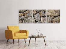 Laden Sie das Bild in den Galerie-Viewer, Panorama Leinwandbild 3-teilig Riesen Steine