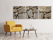Laden Sie das Bild in den Galerie-Viewer, Panorama Leinwandbild 3-teilig Riesen Steine