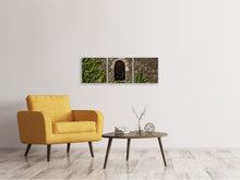 Laden Sie das Bild in den Galerie-Viewer, Panorama Leinwandbild 3-teilig Schlossturm