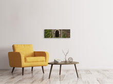 Laden Sie das Bild in den Galerie-Viewer, Panorama Leinwandbild 3-teilig Schlossturm