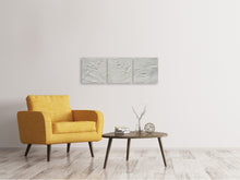 Laden Sie das Bild in den Galerie-Viewer, Panorama Leinwandbild 3-teilig Wand Textur