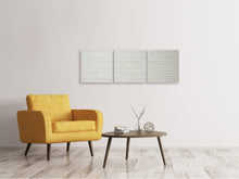 Laden Sie das Bild in den Galerie-Viewer, Panorama Leinwandbild 3-teilig Klinker Steine