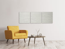 Laden Sie das Bild in den Galerie-Viewer, Panorama Leinwandbild 3-teilig Klinker Steine