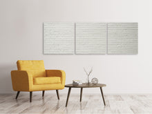 Laden Sie das Bild in den Galerie-Viewer, Panorama Leinwandbild 3-teilig Klinker Steine