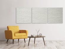 Laden Sie das Bild in den Galerie-Viewer, Panorama Leinwandbild 3-teilig Klinker Steine