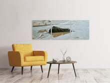 Laden Sie das Bild in den Galerie-Viewer, Panorama Leinwandbild 3-teilig Strand Momente