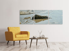 Laden Sie das Bild in den Galerie-Viewer, Panorama Leinwandbild 3-teilig Strand Momente