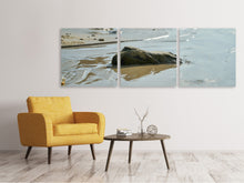 Laden Sie das Bild in den Galerie-Viewer, Panorama Leinwandbild 3-teilig Strand Momente