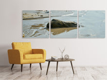 Laden Sie das Bild in den Galerie-Viewer, Panorama Leinwandbild 3-teilig Strand Momente