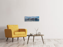 Laden Sie das Bild in den Galerie-Viewer, Panorama Leinwandbild 3-teilig New York im Winter