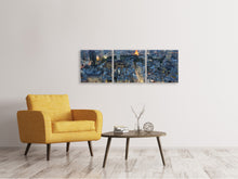 Laden Sie das Bild in den Galerie-Viewer, Panorama Leinwandbild 3-teilig Paris am Abend