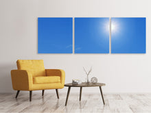 Laden Sie das Bild in den Galerie-Viewer, Panorama Leinwandbild 3-teilig Beste Wetterlage
