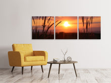Laden Sie das Bild in den Galerie-Viewer, Panorama Leinwandbild 3-teilig Entzückender Sonnenuntergang