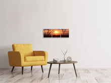 Laden Sie das Bild in den Galerie-Viewer, Panorama Leinwandbild 3-teilig Entzückender Sonnenuntergang