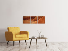 Laden Sie das Bild in den Galerie-Viewer, Panorama Leinwandbild 3-teilig Die Bewegung