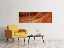 Laden Sie das Bild in den Galerie-Viewer, Panorama Leinwandbild 3-teilig Die Bewegung