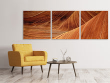 Laden Sie das Bild in den Galerie-Viewer, Panorama Leinwandbild 3-teilig Die Bewegung