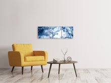 Laden Sie das Bild in den Galerie-Viewer, Panorama Leinwandbild 3-teilig Bewegendes Wasser