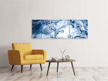 Laden Sie das Bild in den Galerie-Viewer, Panorama Leinwandbild 3-teilig Bewegendes Wasser