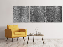 Laden Sie das Bild in den Galerie-Viewer, Panorama Leinwandbild 3-teilig Beton Abstrakt
