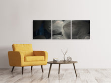 Laden Sie das Bild in den Galerie-Viewer, Panorama Leinwandbild 3-teilig Unheimliche Quallen