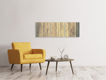Laden Sie das Bild in den Galerie-Viewer, Panorama Leinwandbild 3-teilig Bretter Wand