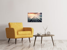 Laden Sie das Bild in den Galerie-Viewer, Leinwandbild Romantischer Holzsteg