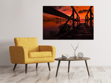 Laden Sie das Bild in den Galerie-Viewer, Leinwandbild Wunderschöne Abendstimmung am Meer