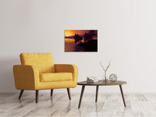 Laden Sie das Bild in den Galerie-Viewer, Leinwandbild Die einsame Insel im Sonnenuntergang