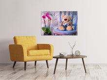 Laden Sie das Bild in den Galerie-Viewer, Leinwandbild Kamera Teddybär