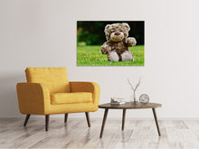 Laden Sie das Bild in den Galerie-Viewer, Leinwandbild Happy Teddybär